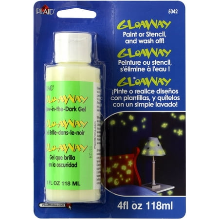 Glo Away Removable Glow In The Dark Paint Carded 4oz Green