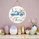 thumbnail image 4 of Decoraciones de Pascua, huevos de Pascua, conejito, letrero colgante de madera, decoración, letrero de puerta festivo, letrero de bienvenida, estilo natural, fondo de madera, celebra la primavera, fel, 4 of 6