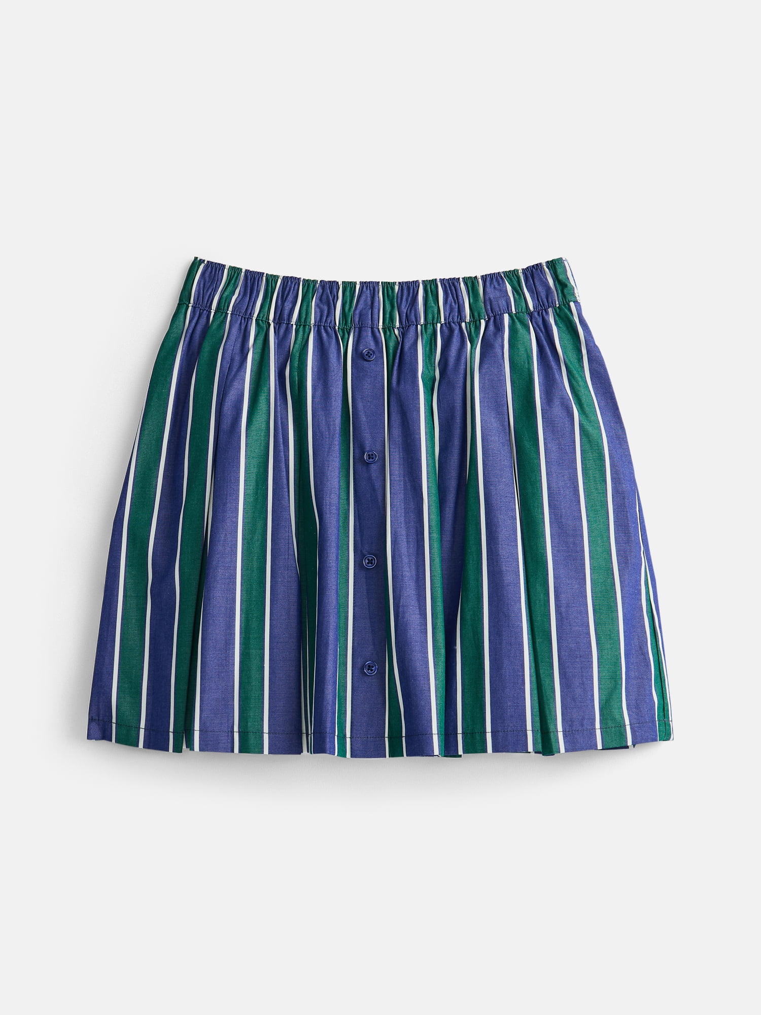 Weekend Academy Striped Button Front Pleated Skort, Sizes 4-18