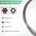 thumbnail image 2 of Uxcell Paquete de 10 Candados de Seguridad, Cable de Acero Inoxidable Recubierto de 1FT 4mm, Cable Trenzado Resistente a Cortes para Equipaje [Transparente], 2 of 6