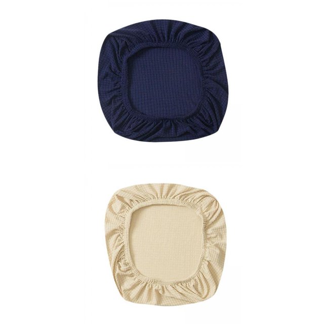 2 fundas para asiento de silla, funda extraíble para ordenador, cojín para silla, decoración protectora azul oscuro Zulema fundas de asiento de oficina