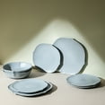 thumbnail image 4 of Stone Lain Baskerville 12-Piece Dinnerware Set Stoneware, Light Blue, 4 of 6