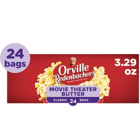 Orville Redenbacher’s Microwave Popcorn, Movie Theater Butter Flavor, 3.29 oz., 24-Count