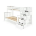 thumbnail image 5 of Bedz King Stairway Bunk Beds Twin over Full with 4 Drawers in the Steps, White, 5 of 9