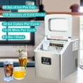 thumbnail image 3 of Portable Ice Makers Machine for Countertops, Makes 40 lbs of Ice Per 24 hours, 24 Ice Cubes Ready in 12 Minutes, Stainless Steel Ice Maker w/Ice Scoop for Home Kitchen Bar Office, S11425, 3 of 8