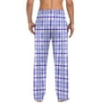 thumbnail image 5 of Fewfanhot Men's Casual Plaid Pajama Pants - Vintage Style Sleepwear Loose Leisure Sports Elastic Straight Trousers with Pockets, 5 of 6