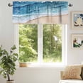 thumbnail image 6 of Abstract Waves Valances for Windows, 42 x 18in, Blue White Ocean Spray Seaside Watercolor Rod Pocket Kitchen Valance Curtain Light Filtering Window Treatments for Living Room Bedroom, 1 Panel, 6 of 7