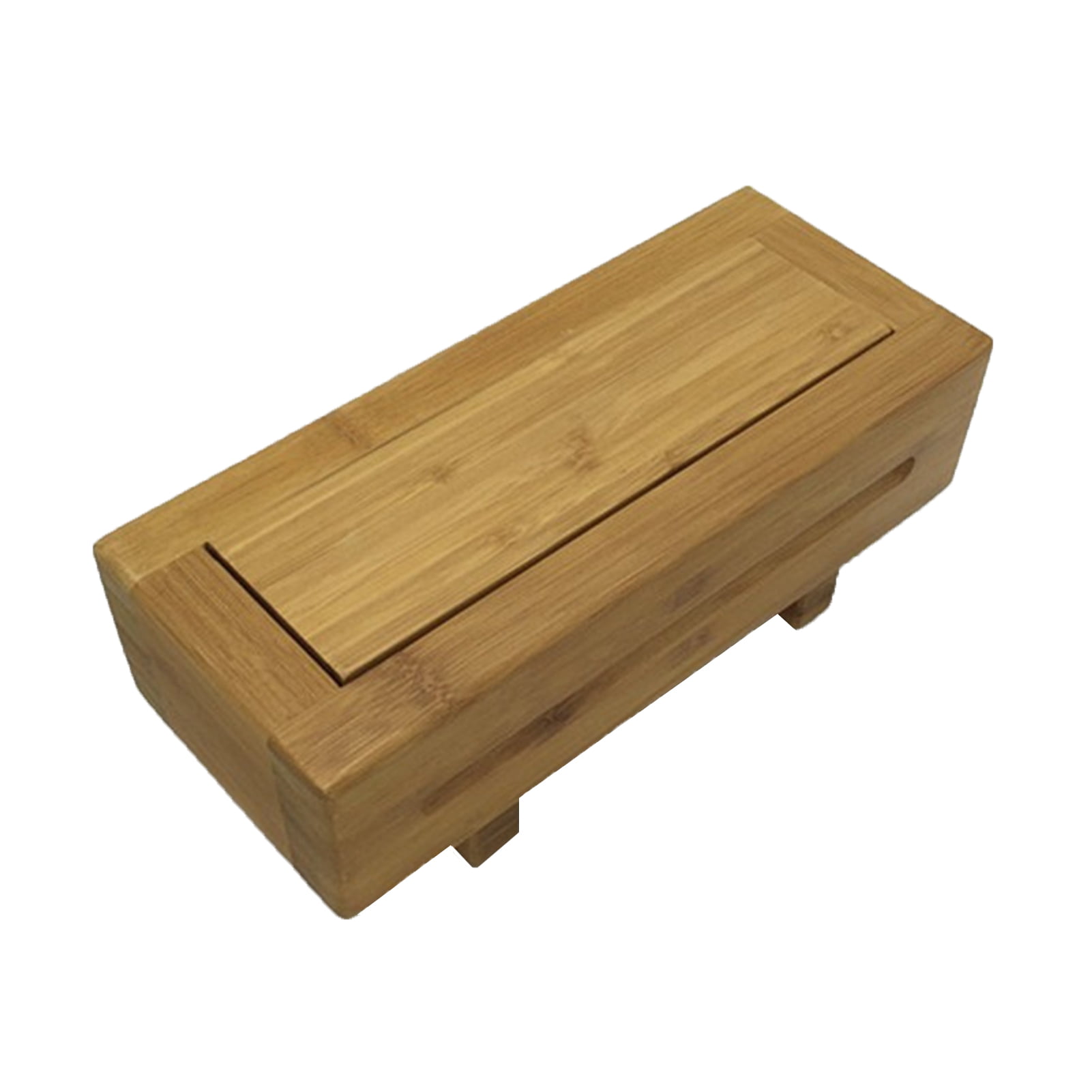 Hemoton Wood Rectangular Sushi Mold Oshizushi Press Mold Bamboo Wooden Box  for Home Restaurant Homemade Sushi Supplies
