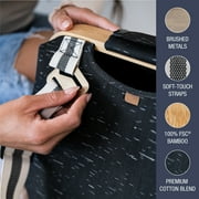 CleverMade Laundry Backpack Luxe Birch with Bamboo Rim and Eco-Friendly Materials