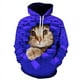 thumbnail image 3 of Sudadera con capucha con estampado 3D de gato lindo para hombres y mujeres, sudadera informal de manga larga de gran tamaño, sudaderas para hombres, 3 of 5
