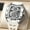 White, variant on Fashion Automatic Mechanical Watch Men Sport Hollowed Out Wristwatch Luminous Waterproof Clock 8602
