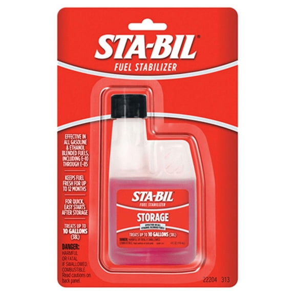 Stens Sta-Bil Fuel Stabilizer 770-115 4 oz. Size, 1 oz. treats 2 1/2 gallons of fuel
