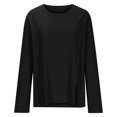 thumbnail image 6 of STETMN Women's Batwing Long Sleeve Shirts Round Neck Pullover Tops Loose Lightweight Sweater, 6 of 6