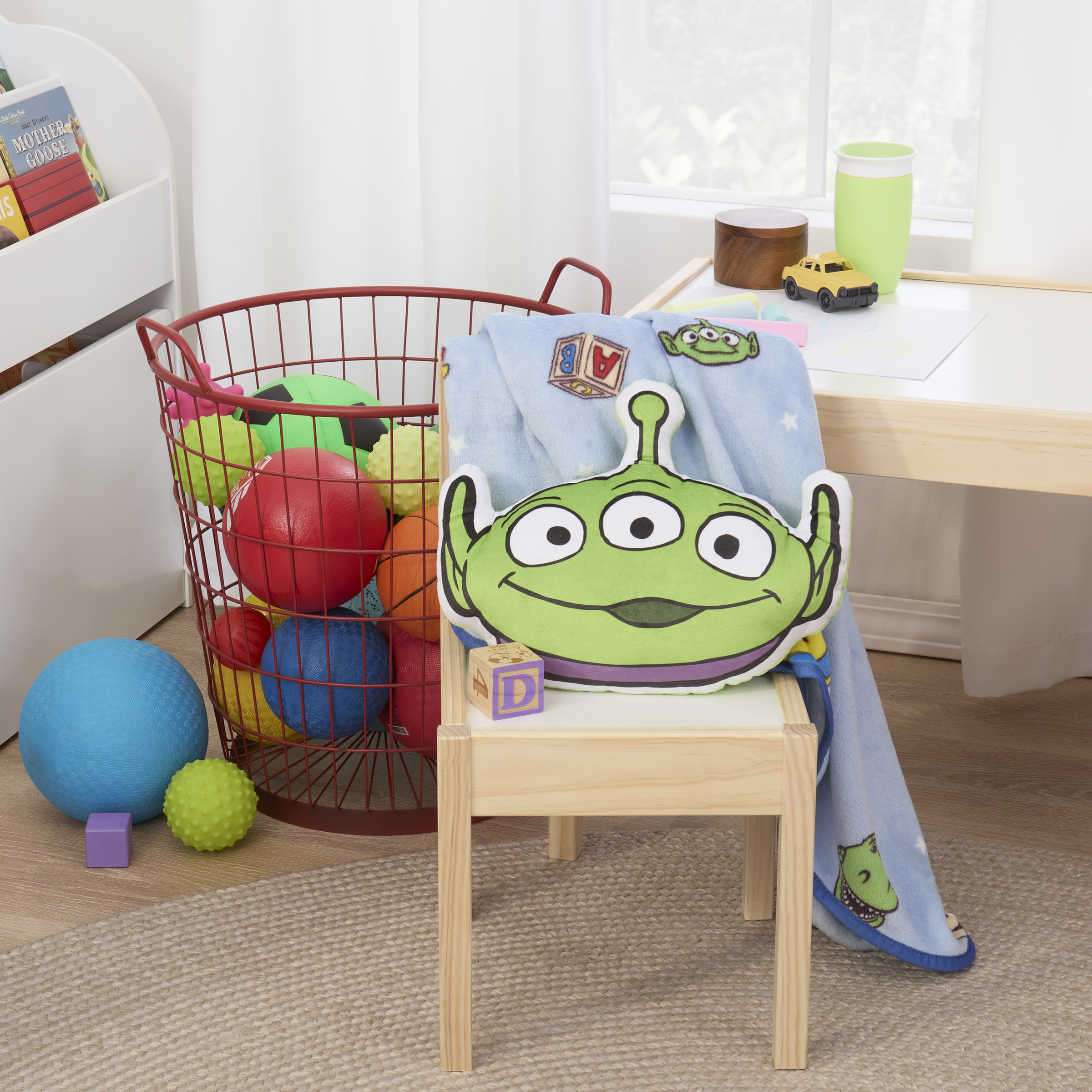 Disney Toy Story Alien Character Shaped Pillow, Green, Toddler Pillow