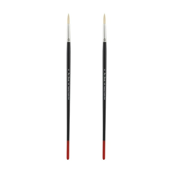 Creative Mark Powercryl Ultimate Acrylic Paint Brushes - Round #4 Set of 2, Artist Paint Brushes, 3 Diameters of Synthetic Hair Filament, Fine Control of Heavy Acrylics, Water Soluble Oils, and More