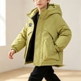 thumbnail image 2 of Lutiedan Boys Warm Winter Jacket Thick Fleece Full Zip Hooded Snow Coat Outdoor Windproof Casual Jacket with Pocket Size 5-15, 2 of 7