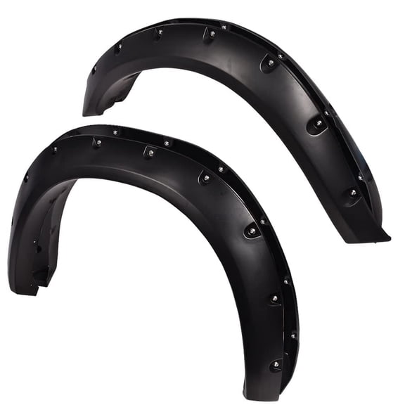 Fender Flares Smooth Matte Pocket Riveted Style Wheel Cover Set 4Pcs Fit for 2010-2018 Dodge Ram 2500/3500 Fleetside With 76.3" 98.3" Bed