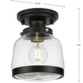 thumbnail image 2 of Judson Collection 8" One-Light Farmhouse Antique Bronze Clear Glass Semi-Flush Mount Light, 2 of 2