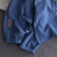 thumbnail image 5 of Akiihool Toddler Boy Wedding Guest Outfit Toddler Boys Girls Fall Outfits Long Sleeve Button Down Shirt Elastic Waist Pants 2Pcs Little Kids Clothes Set Blue,3-4 Years, 5 of 5