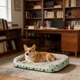 thumbnail image 4 of Pet Bed,Soft Orthopedic Warm Sofa Mat Crate Pad All Season Cozy Washable Non-Slip For Kennel Indoor Living Room Sleeping Resting,23.62x17.72 Inch,Green, 4 of 6