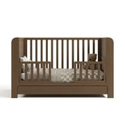 Graco Read-with-Me 4-in-1 Convertible Crib with Drawer and Removable Bookshelves, Hazelnut
