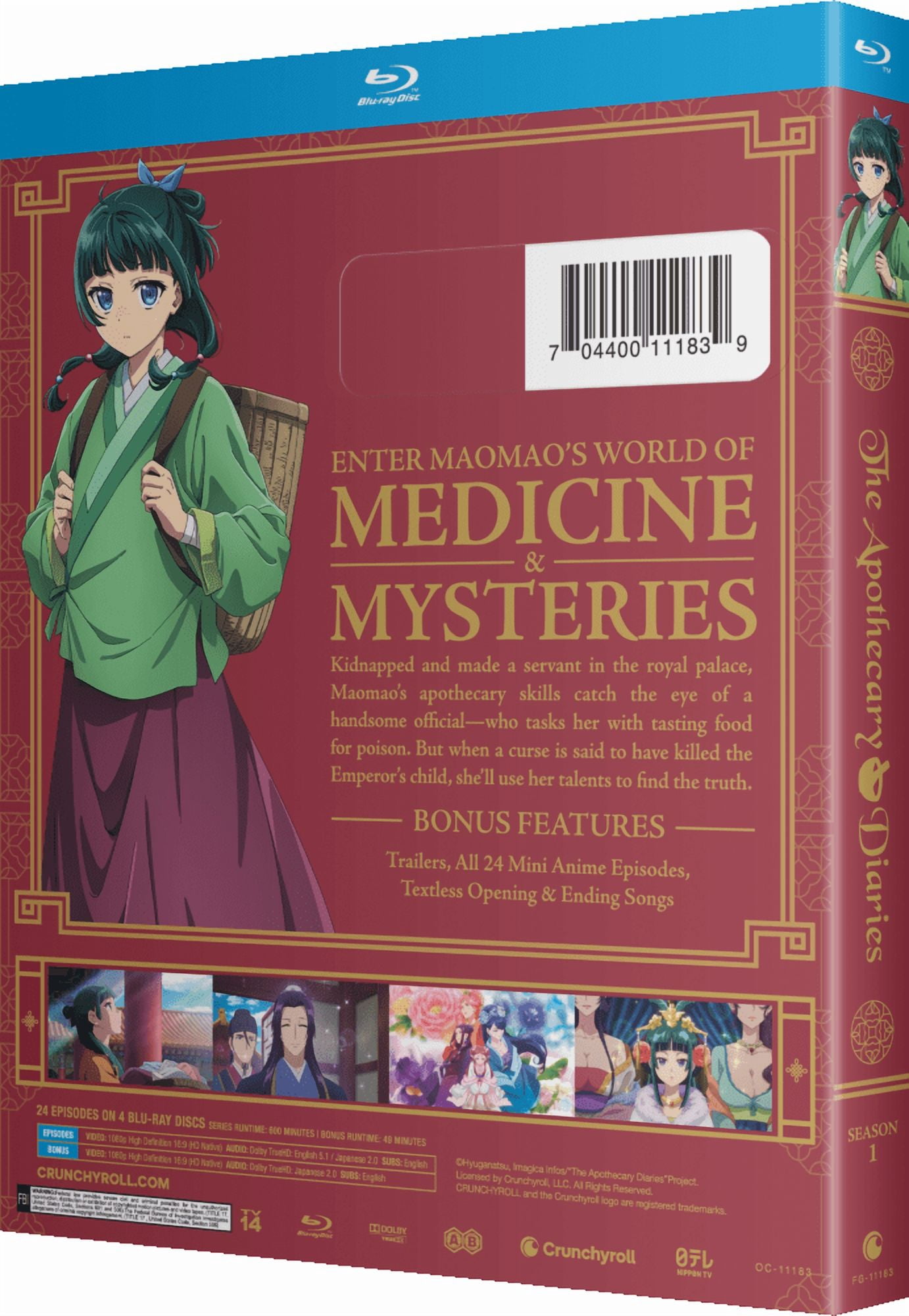 The Apothecary Diaries: Complete Season 1 (Walmart Exclusive) (Blu-ray) Crunchyroll, Drama, Mystery