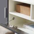 thumbnail image 6 of Modern LED TV Stand with Cabinets and Open Shelves Fits TVs up to 65 Inches White and Dark Gray, 6 of 12