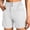 White, variant on Axiiglly Athletic Shorts for Women Elastic Waist Button Workout Shorts with Pockets Summer Casual Ourdoor Solid Color Shorts S-3XL