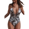 thumbnail image 1 of Maillot de Bain à Manches Courtes à Manches Courtes et à Imprimé Floral pour Femmes, 1 of 7