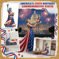thumbnail image 2 of Anniversary decorations, 250Th Anniversary, Patriotic decorations, 12 in Liberty Sculpture, 250Th Anniversary Usa, Fourth of July decor, Red White Blue, 1 Pc, 2 of 6