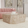 thumbnail image 4 of Pemberly Row 42" Burl Wood Square Coffee Table in Natural Tone, 4 of 5