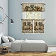 thumbnail image 5 of Vintage Farmhouse Kitchen Curtains Sets for Windows 36 Inch Length, Retro Country Boots Flowers Leaf Wooden Plank Rod Pocket Window Treatments Tier Curtains and Valances Set for Bedroom/Bathroom, 5 of 8