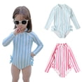 thumbnail image 1 of SYNPOS Girls One Piece Swimsuits Long Sleeve Rash Guard Zipper Front Bathing Suit UPF 50+ 2-10T, 1 of 16