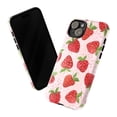 thumbnail image 3 of Cute Strawberry iPhone Case, Kawaii Red Fruit Aesthetic on Pastel Pink, Sweet Summer Berry Design for iPhone 16 15 14 13 12 11 Pro Max Plus Mini, 3 of 5