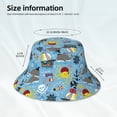 thumbnail image 3 of Yiaed Pirate Marine Animals Print Reflective Stripe Bucket Hat Unisex Funny Outdoor Fisherman Cap Beach Sun Hat, 3 of 5