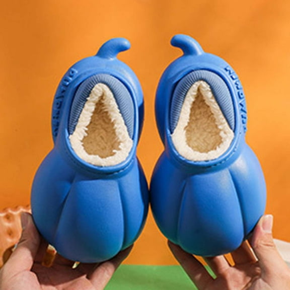 Kiplyki Flash Shoes for Kids Boys Girls Slip-on Plush Warm Home Slippers Comfortable Thick Bottom Cute Slippers