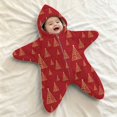 thumbnail image 2 of GiLiling Baby Star Suit Newborn Fleece Starfish Bunting Romper Infant Halloween Footie Jumpsuit Winter Warm Wearable Bodysuit (Watermelon Red, 6 Months), 2 of 5