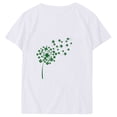 thumbnail image 4 of WREESH Womens Fashion St. Patrick's Day Casual Round Neck Short Sleeved T-Shirts Shamrocks Printed Graphic Tees Summer Loose Fit Blouses Holiday Shirts White, 4 of 4