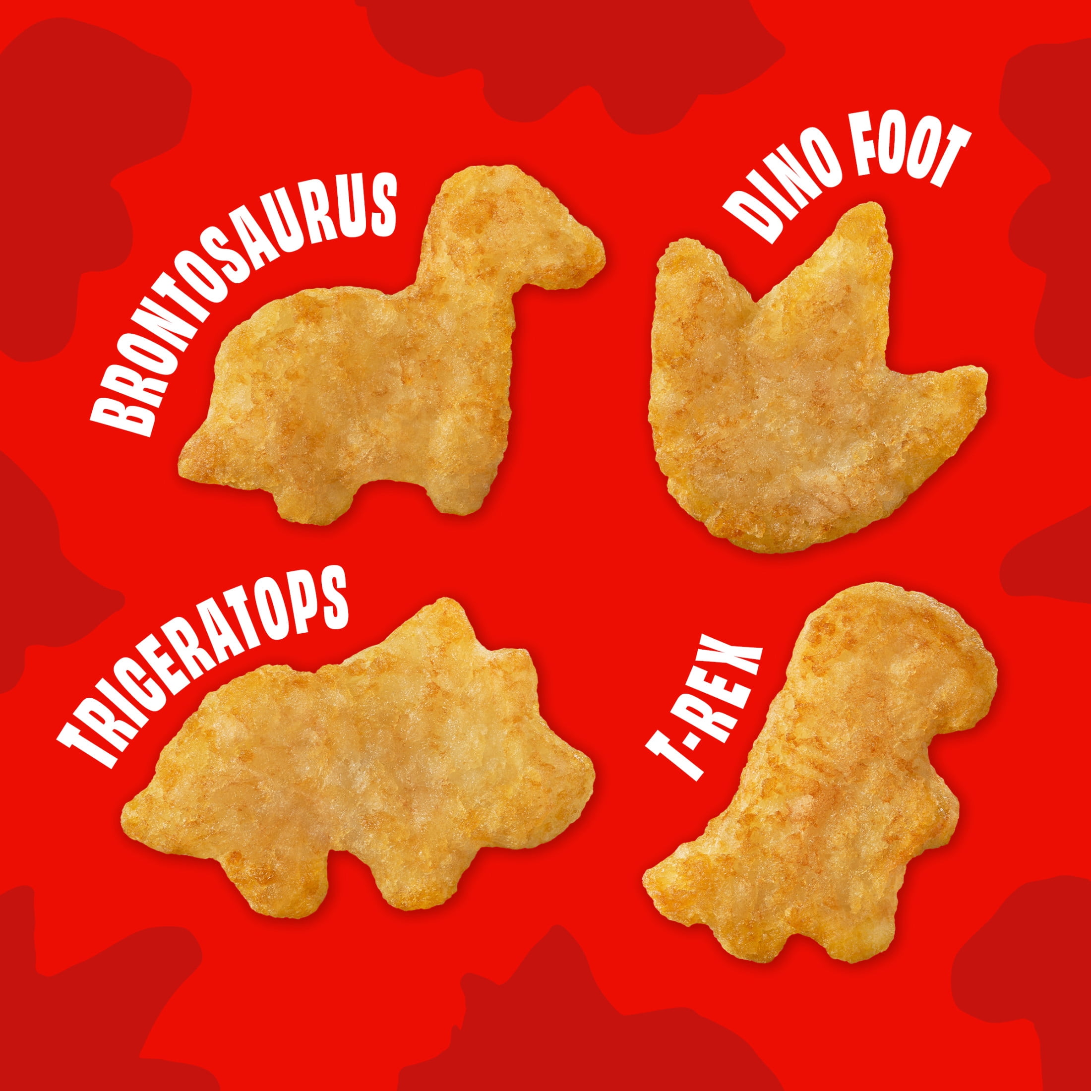 Ore-Ida Dino Shaped Tater Tots Seasoned Shredded Frozen Potatoes, 1 Bag, for Easy Snacks and Dinner Sides, Gluten-Free, 28 oz