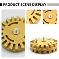 thumbnail image 2 of Milisten 2 Sets Rubber Wheel Adhesive Remover Grinding Tools Golden For Surface Preparation, 2 of 8
