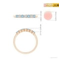thumbnail image 4 of Angara Natural 0.24 Ct. Aquamarine with Diamond Non Eternity Ring in 14K Rose Gold for Women (Ring Size: 11.5), 4 of 9