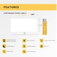 thumbnail image 4 of HOUSELABELS Compatible with DK-2223 Replacement Roll for Brother QL Label Printers; Continuous Length Labels; 1-31/32" x 100 feet (50mm*30.48m) with 1 REUSABLE CARTRIDGE - 22 Rolls, 4 of 7