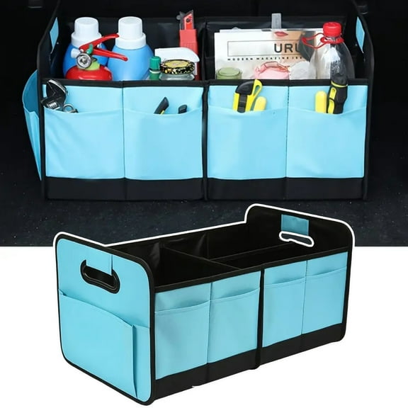 Car Storage Organizer, Collapsible Multi Compartment SUV Trunk Organizer, Trunk Storage Box for Car, SUV, Truck, or Van