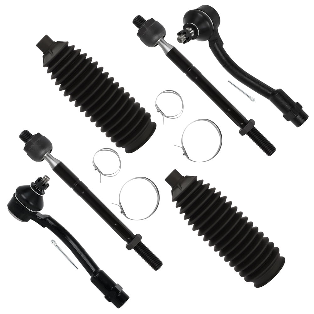 ECCPP 6pcs Inner Tie Rod End Outer Tie Rod End w/Boots fit for 2010-2013 For Kia Soul