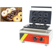 INTBUYING 6 pcs Électrique Donut Maker Gaufrier Machine De Cuisson Snack Maker 110 V