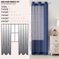 thumbnail image 5 of Urban Shop 38" x 84" Sheer Light-Filtering Single Curtain Panel, Navy Colorblock, 5 of 8