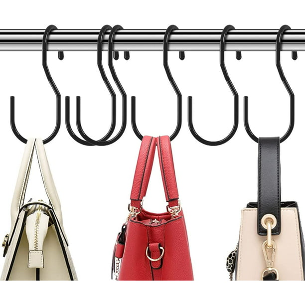 Iguohao Purse Hanger Purse Organizer For Closet,s Hooks Twist Design Bag Hanger ,closet Rod Hooks For Hanging Handbags,purses,belts,scarves,hats,cloth