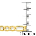 thumbnail image 2 of Dimaya Fine Jewelry Genuine 14k Yellow Gold 5.2mm Hollow Figaro Chain Necklace for Men and Women - Available in 20" 22" 24", 2 of 5