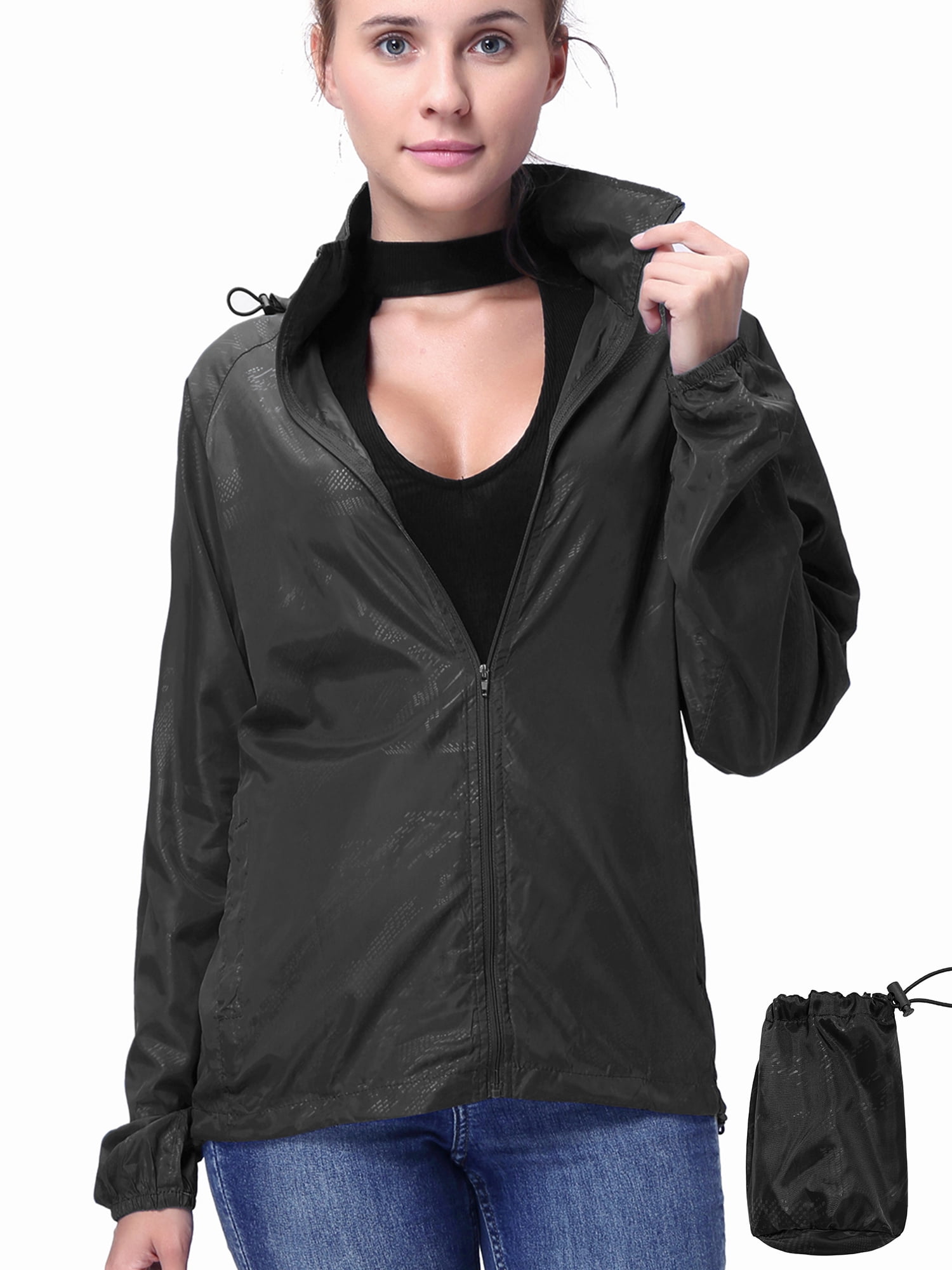 Women's Packable Windbreaker Jacket 