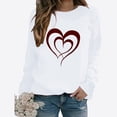 thumbnail image 1 of BVOFAR Chandails à Manches Longues de la Saint-Valentin pour Femmes Décontractés Mignons T-Shirts Graphiques Cœur d'Amour Tendance Col Rond Hauts 2025, 1 of 3
